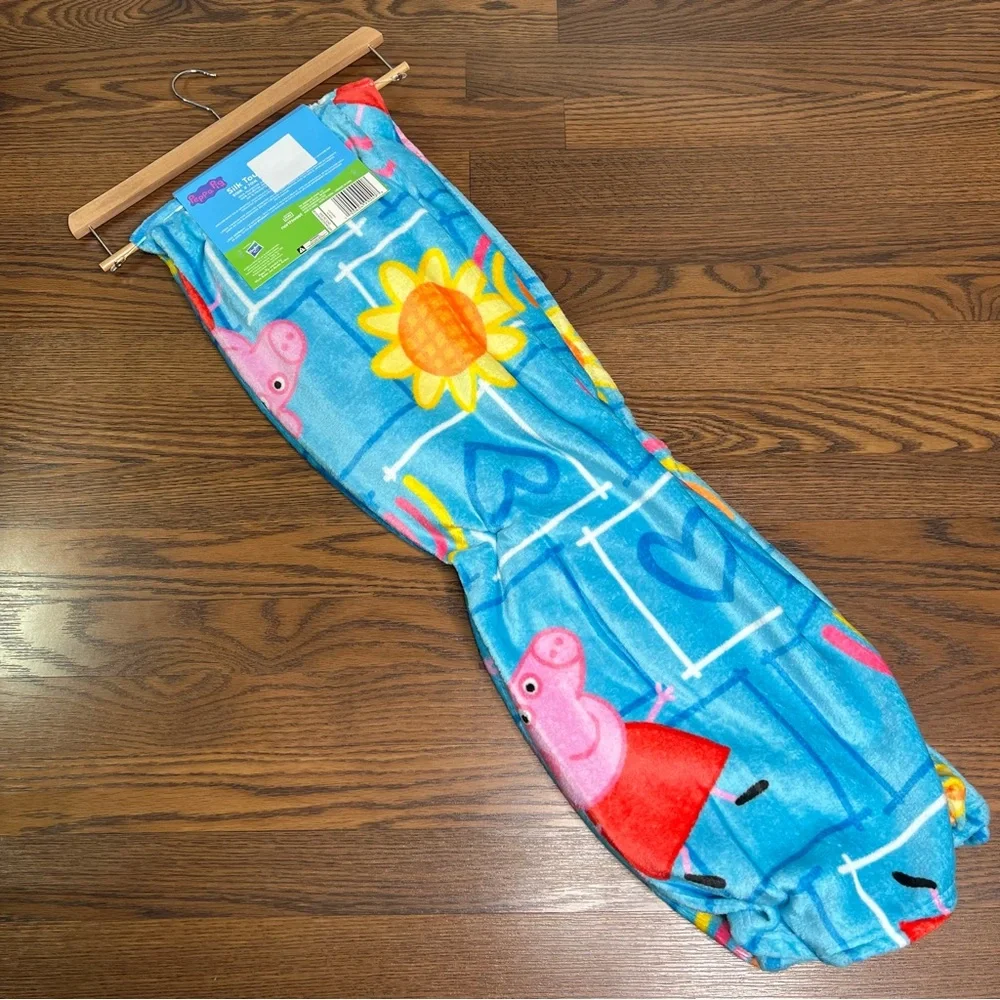 Peppa Pig Hasbro Silk Touch Throw 50 inch x 70 inch in Blue